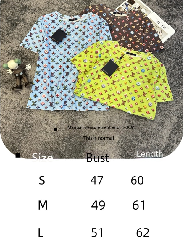 LV Graphic Monogram T-shirt Cotton 350842