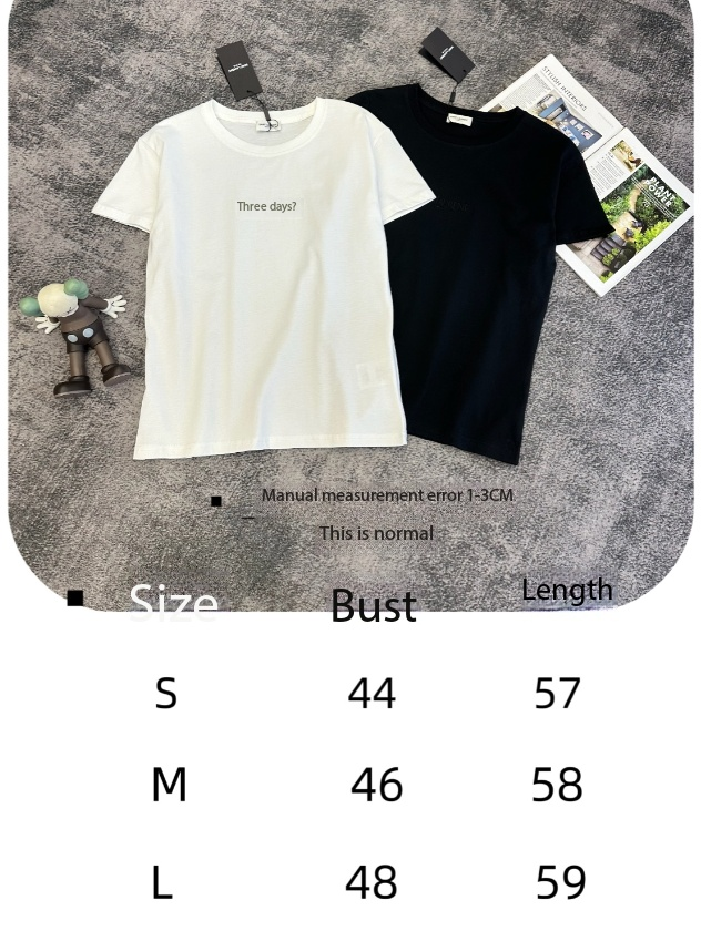 YSL SS26 Logo-Embossed T-Shirt Cotton 350819