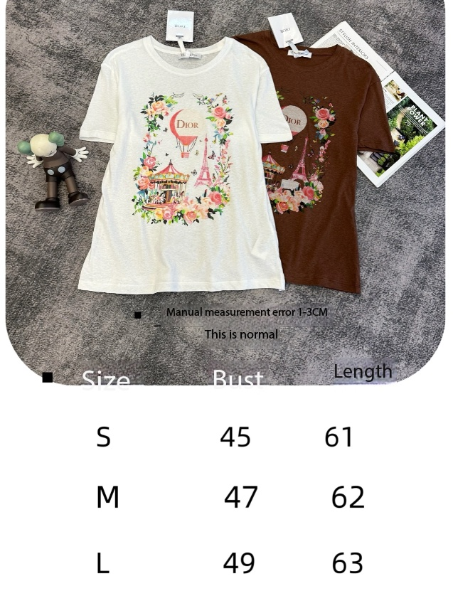 CD SS26 Carousel Print T-Shirt Cotton 350805