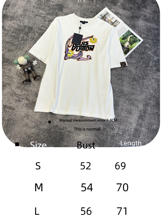 LV SS26 Nouveau Signature T-Shirt White Cotton 350754