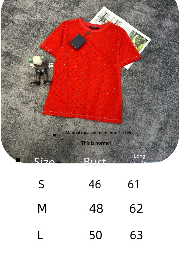 LV SS26 Monogram Stud T-Shirt Rio Red Cotton 350738