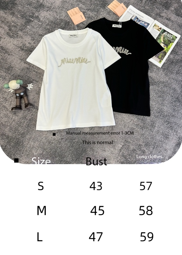 Miu SS26 Short-Sleeve T-Shirt Cotton 350689