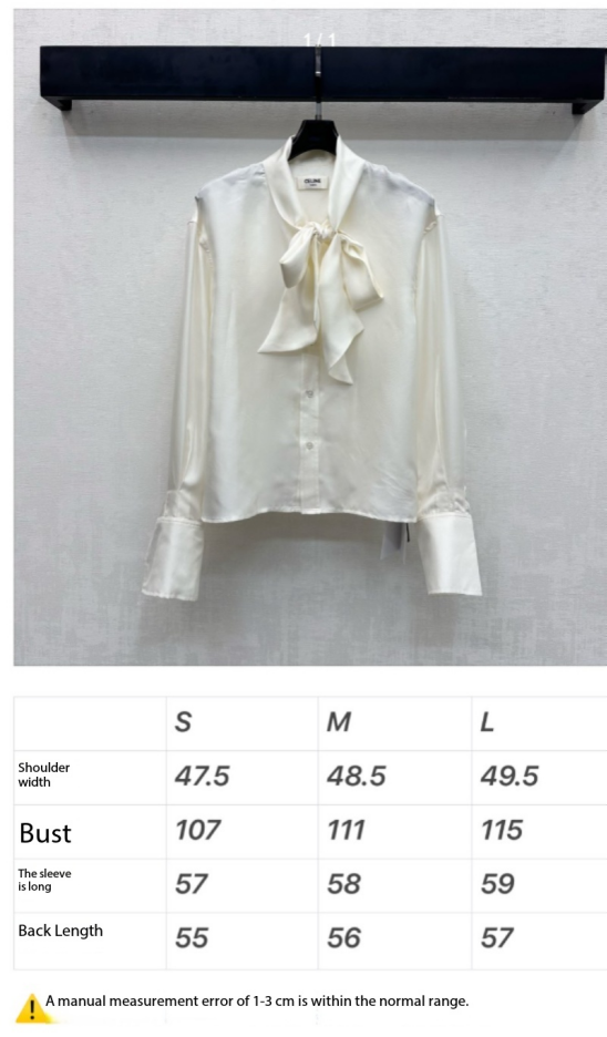 Celine Lavallière Blouse Ecru Mulberry Silk 351849