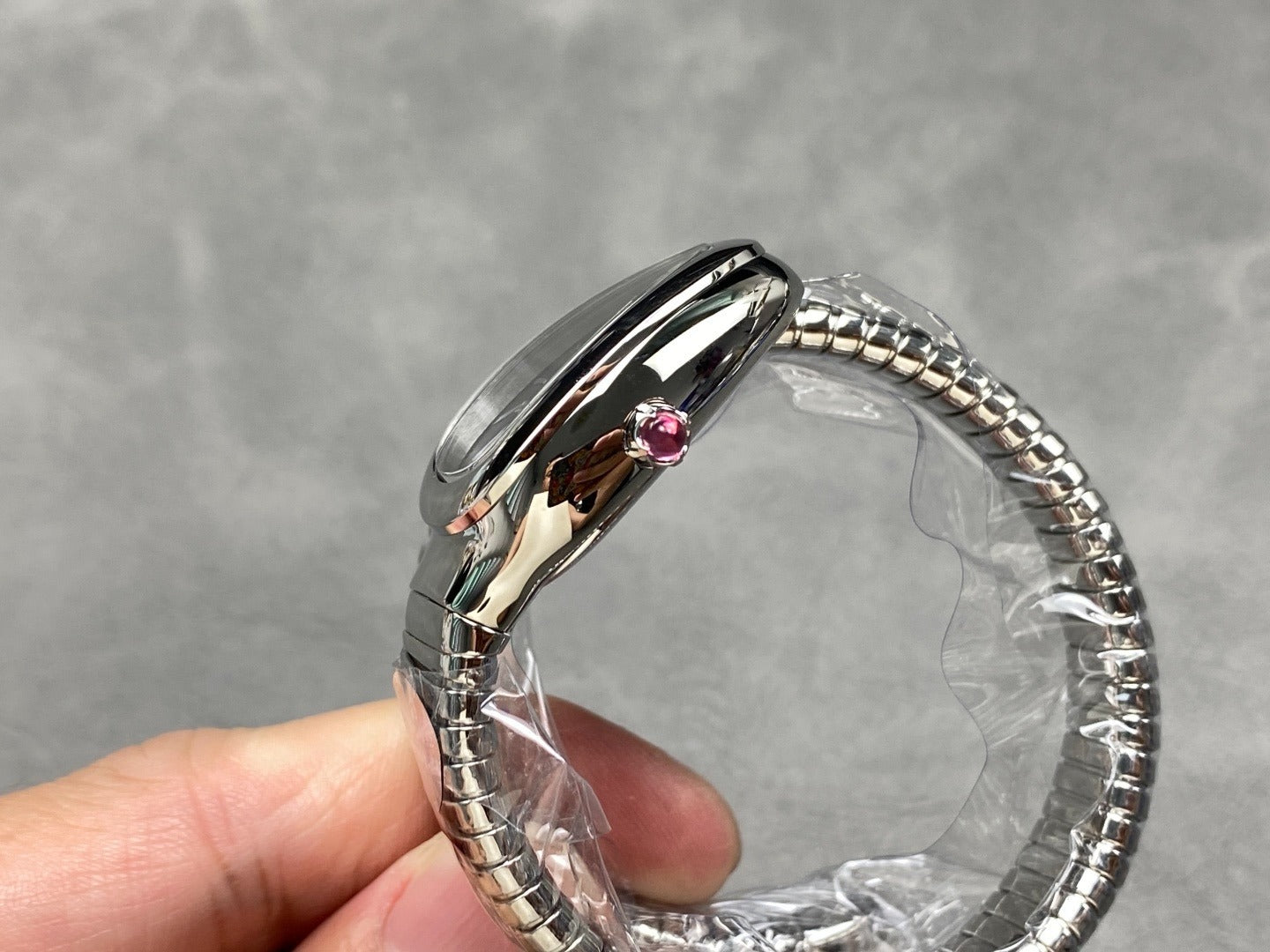Bulgari Serpenti Tubogas Sliver With Black Dial