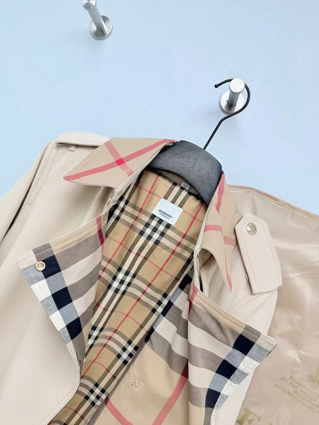 BRR Heritage Long Trench Coat Beige Gabardine 8115484