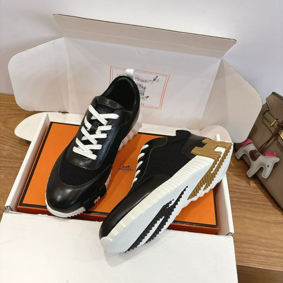 Hermès Bouncing Sneaker Noir Black Leather
