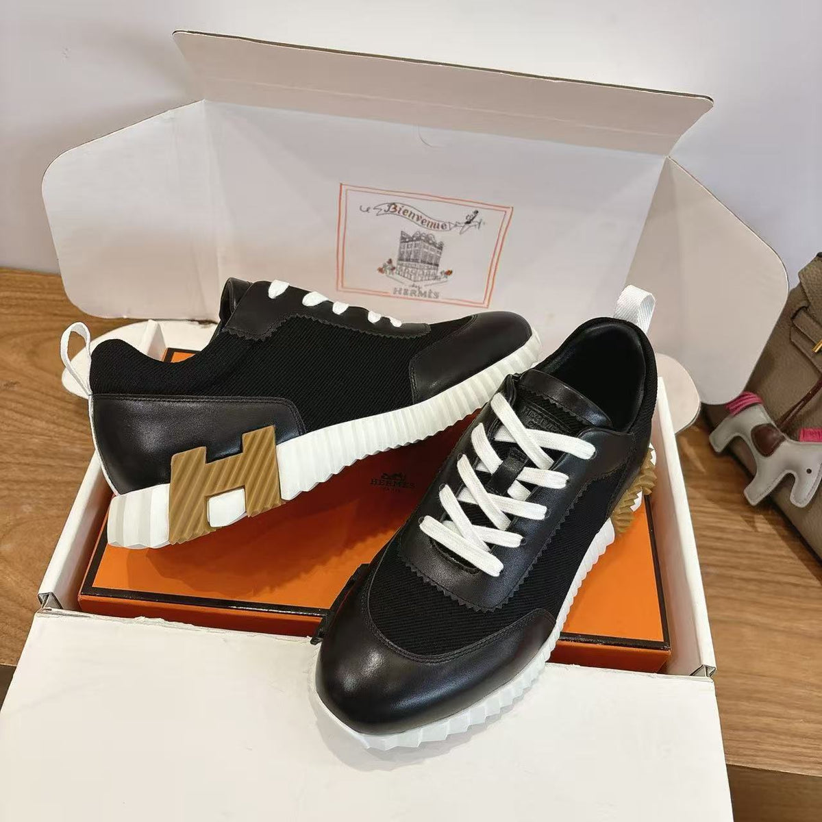 Hermès Bouncing Sneaker Noir Black Leather