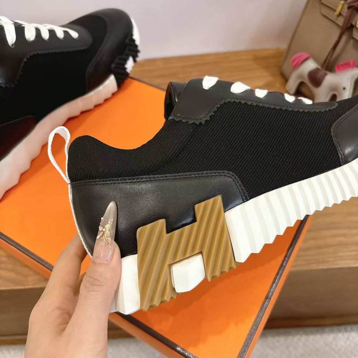 Hermès Bouncing Sneaker Noir Black Leather