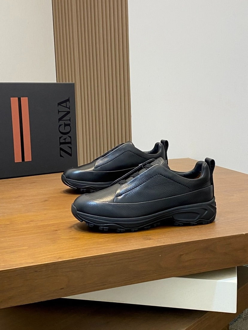 Zegna 2026 Triple Stitch Sneaker Black Cowhide
