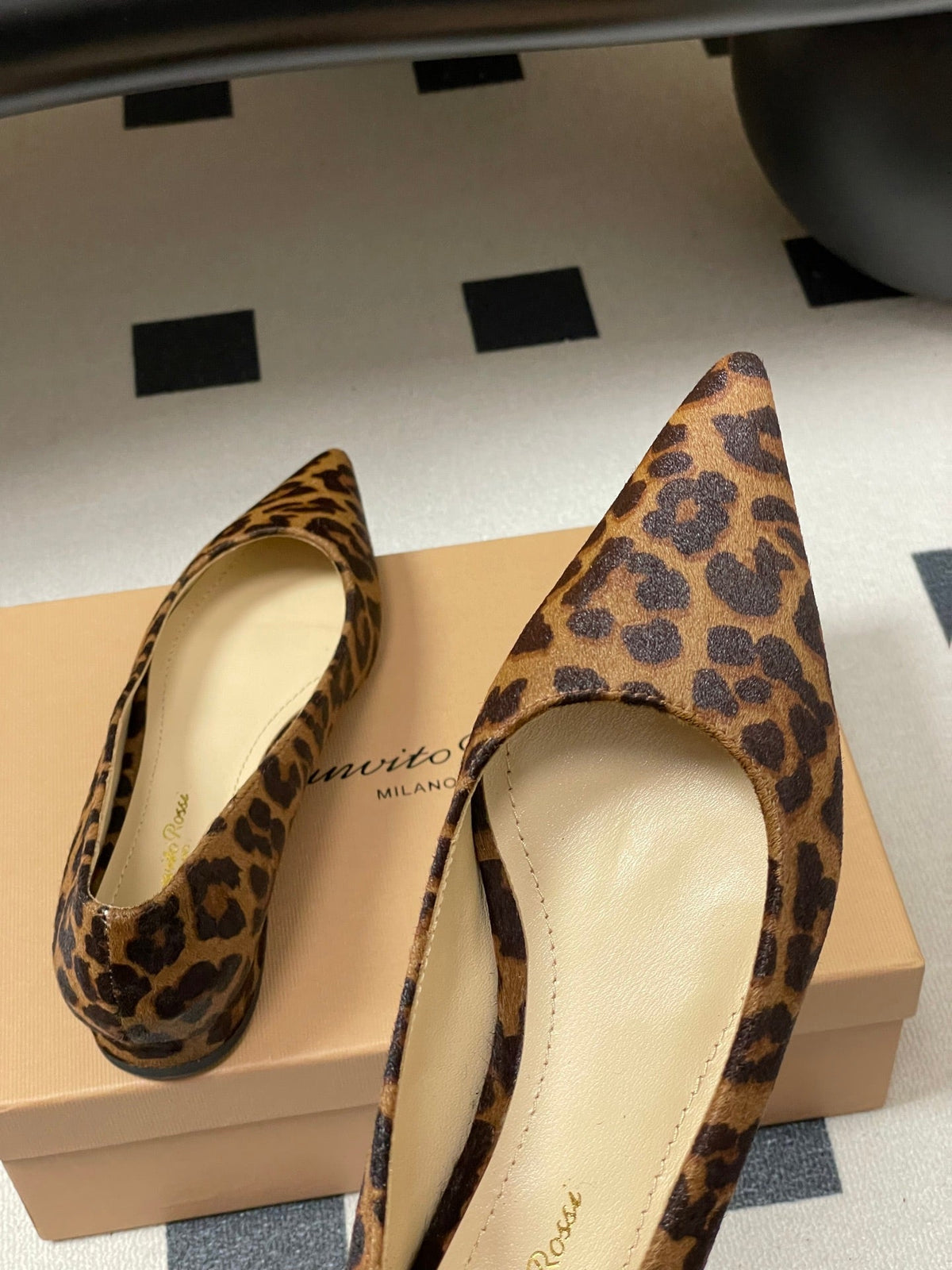 GR 26s Flats Leopard Print Pony Hair 164791