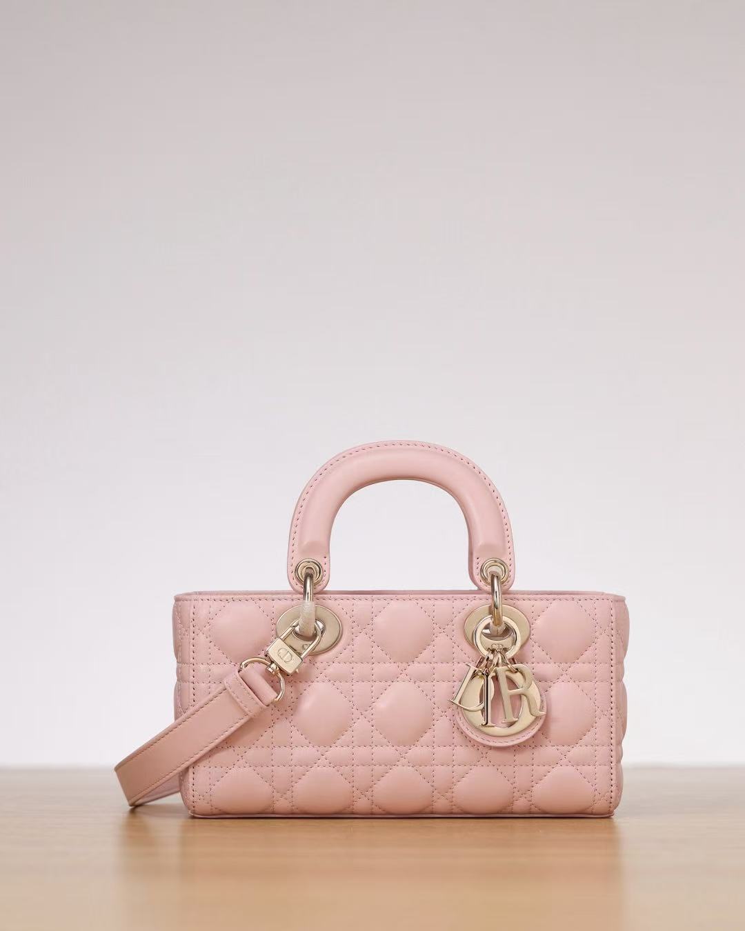 CD Lady D-Joy 22cm Bag Pink Lambskin