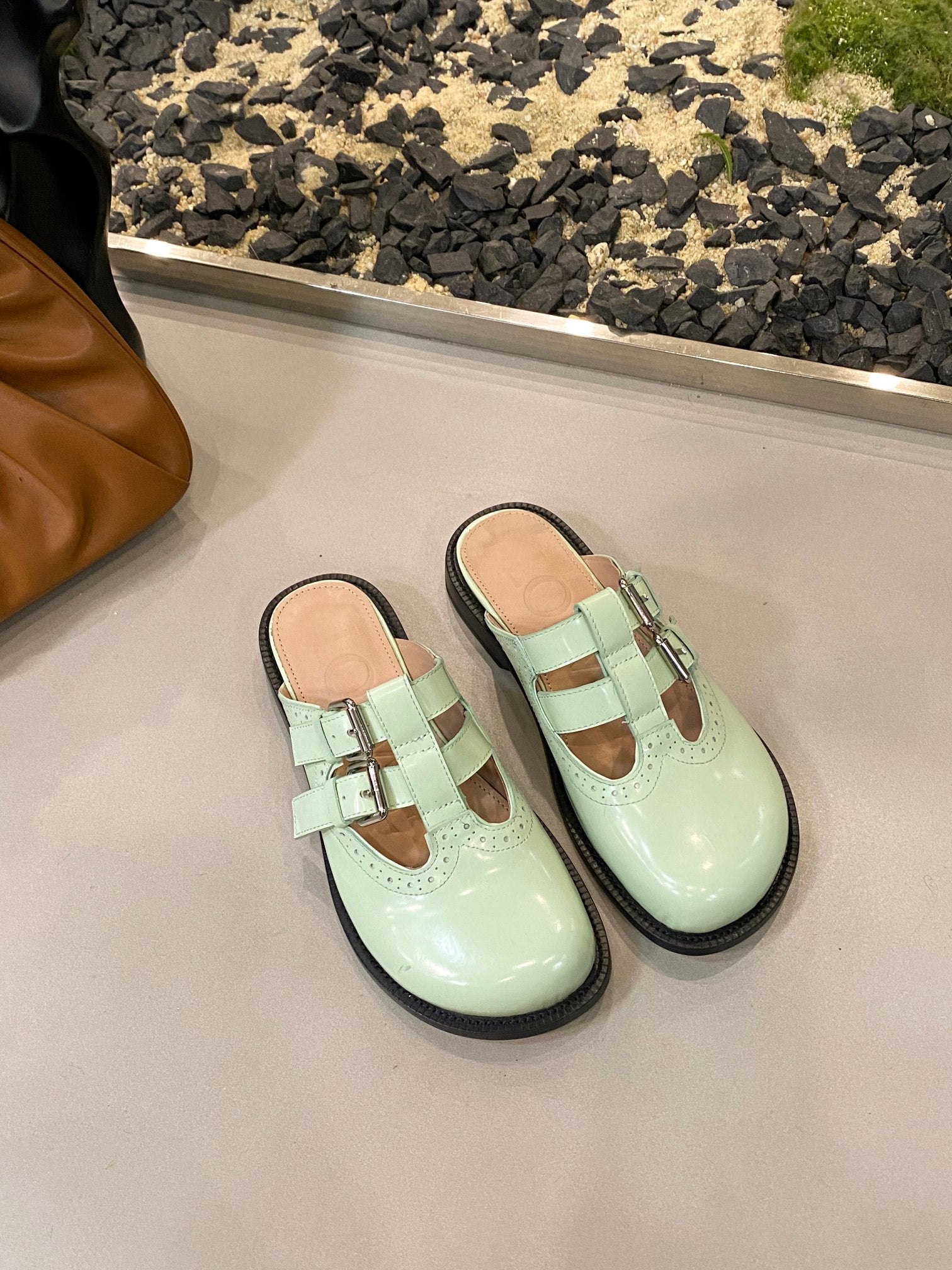 Loewe Campo Mary Jane Mule Multicolor Cowhide