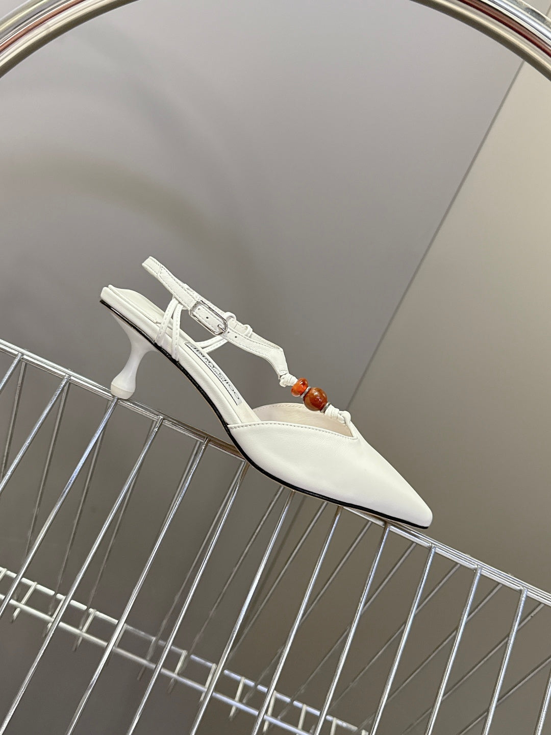 Jimmy Choo 26S High Heels 5.0cm White Calfskin 194762