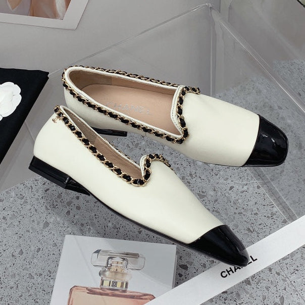 Chanel 2026 Chain Trim Loafers Sheepskin 162112