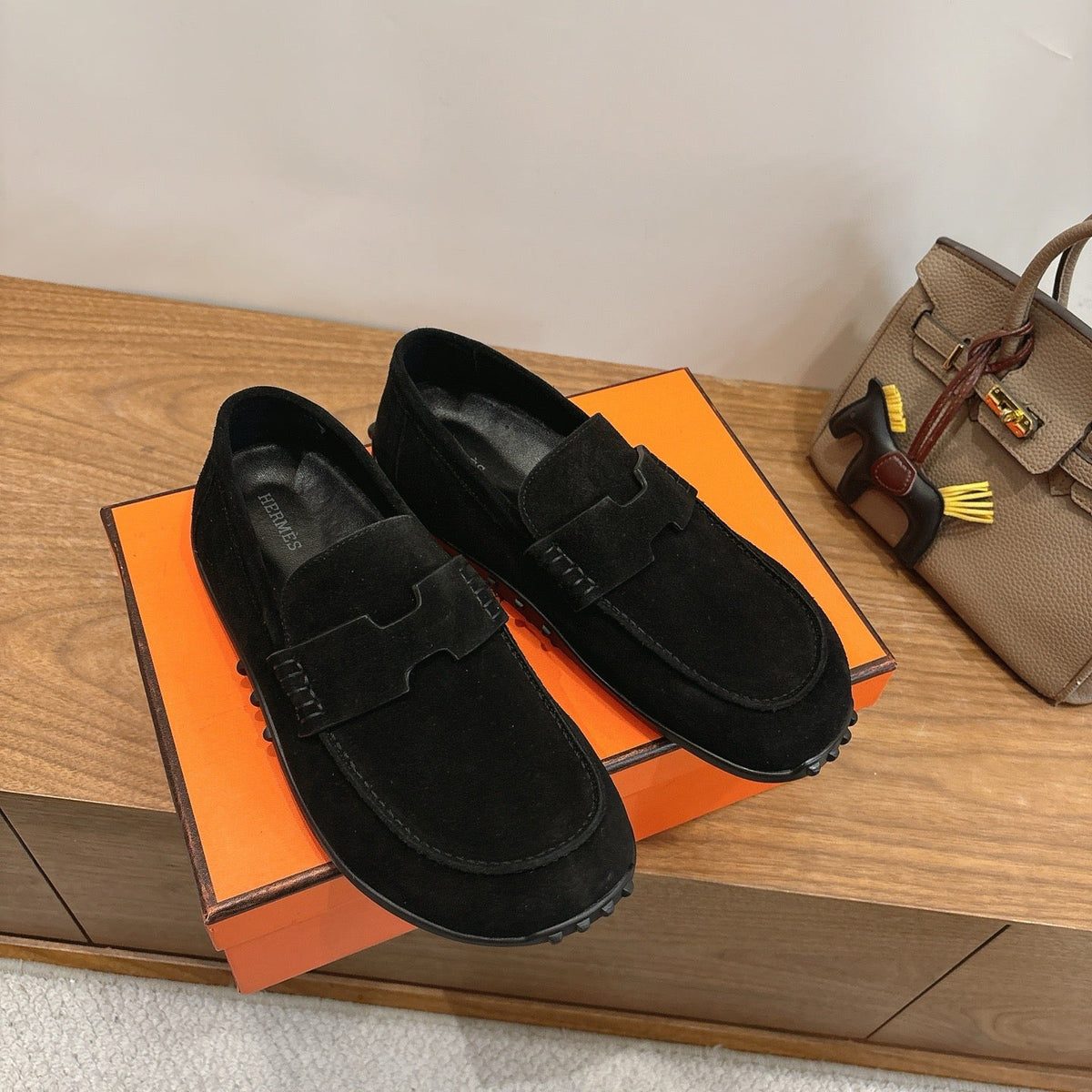 HM Lazy Loafer Black Suede