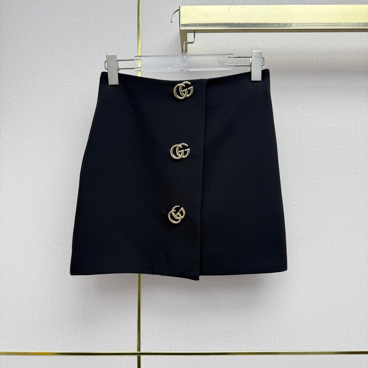 GG 26SS Mini Skirt Double G Metal Buttons 437645