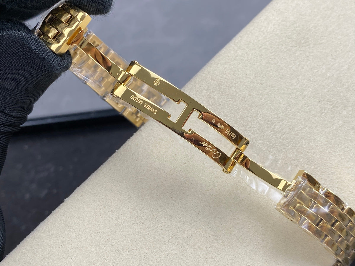 Cartier Panthère 37mm White Diamond Dial Gold Diamond Bezel