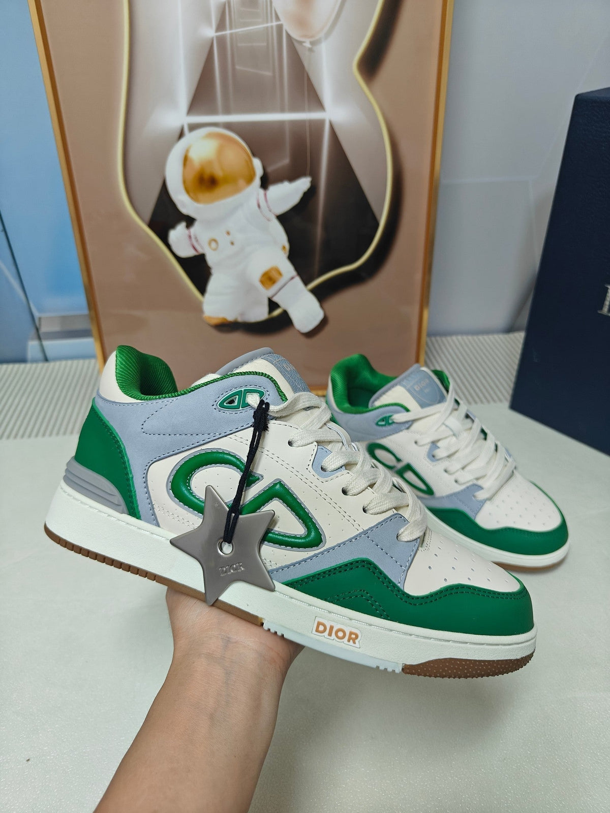 CD 26s Low Top Sneaker White Green Calfskin 194852