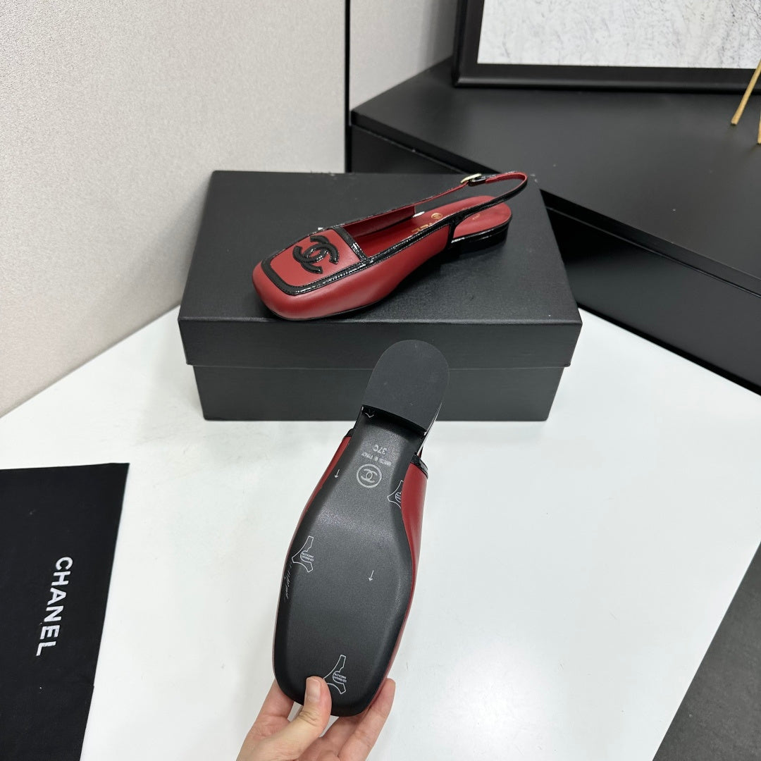 CC 26S Slip-Ons in Red Mix Black Tweed and Patent Calfskin (Copy)