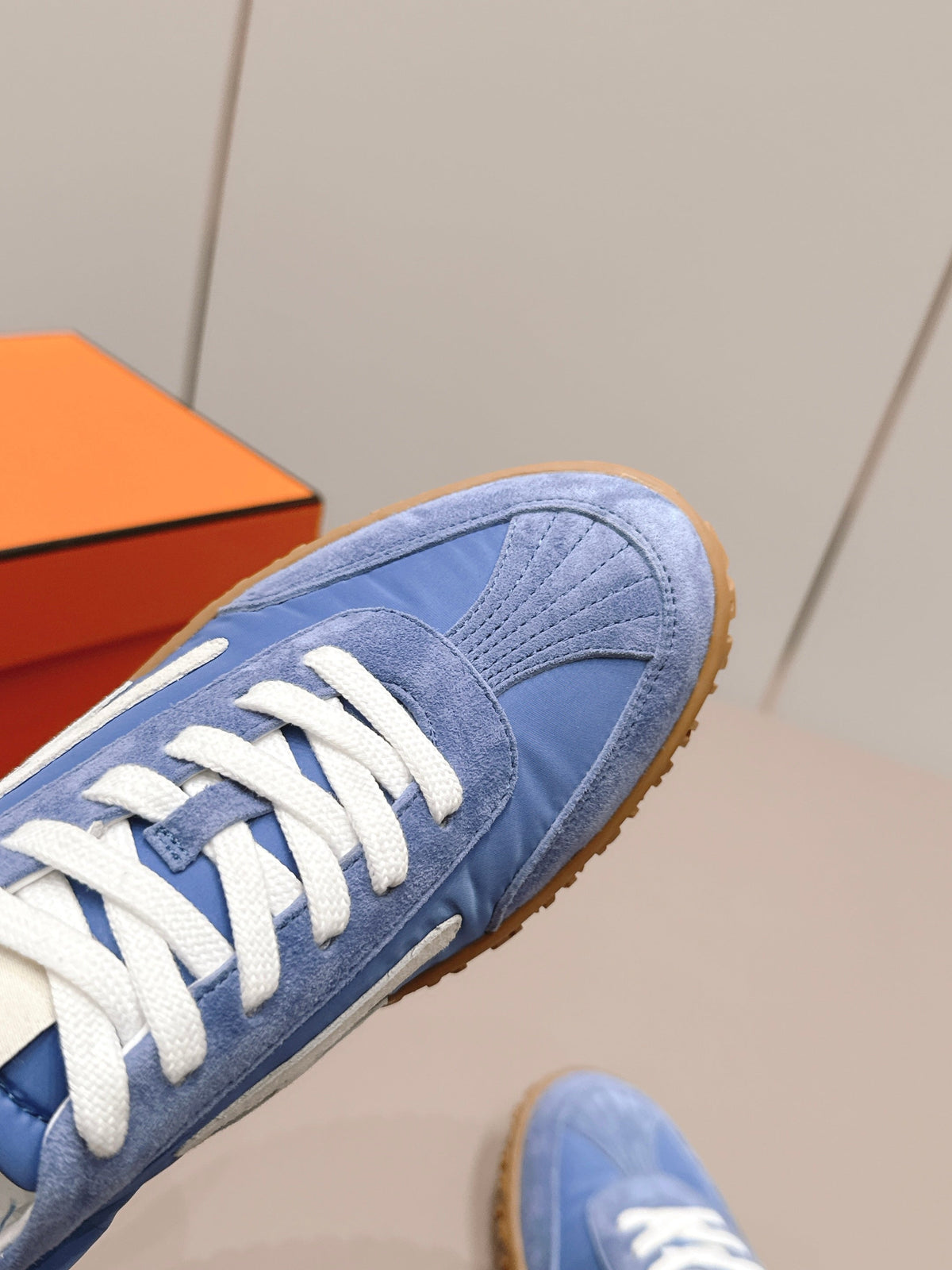 HM 26S Bouncing Sneakers Blue Nylon Suede