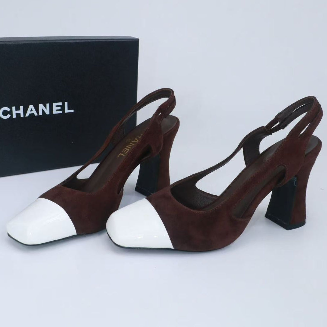 Chanel 2026 Slingback 90mm Brown Suede