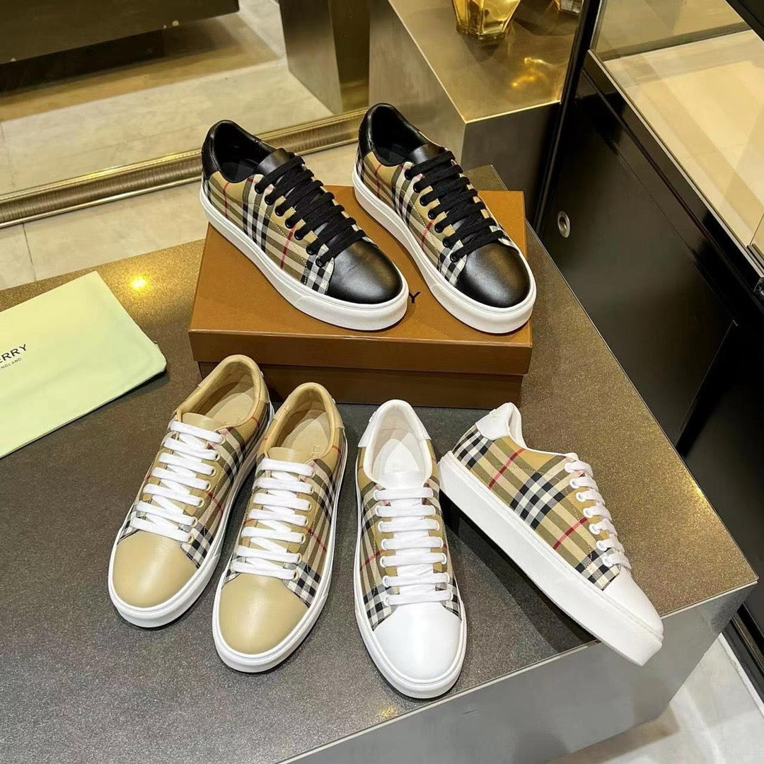 Burberry Vintage Low-Top Sneakers Canvas Leather