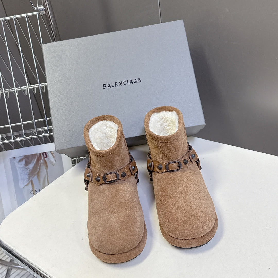 BLC Snow Boots Glossy Finish Shearling Lining 151391