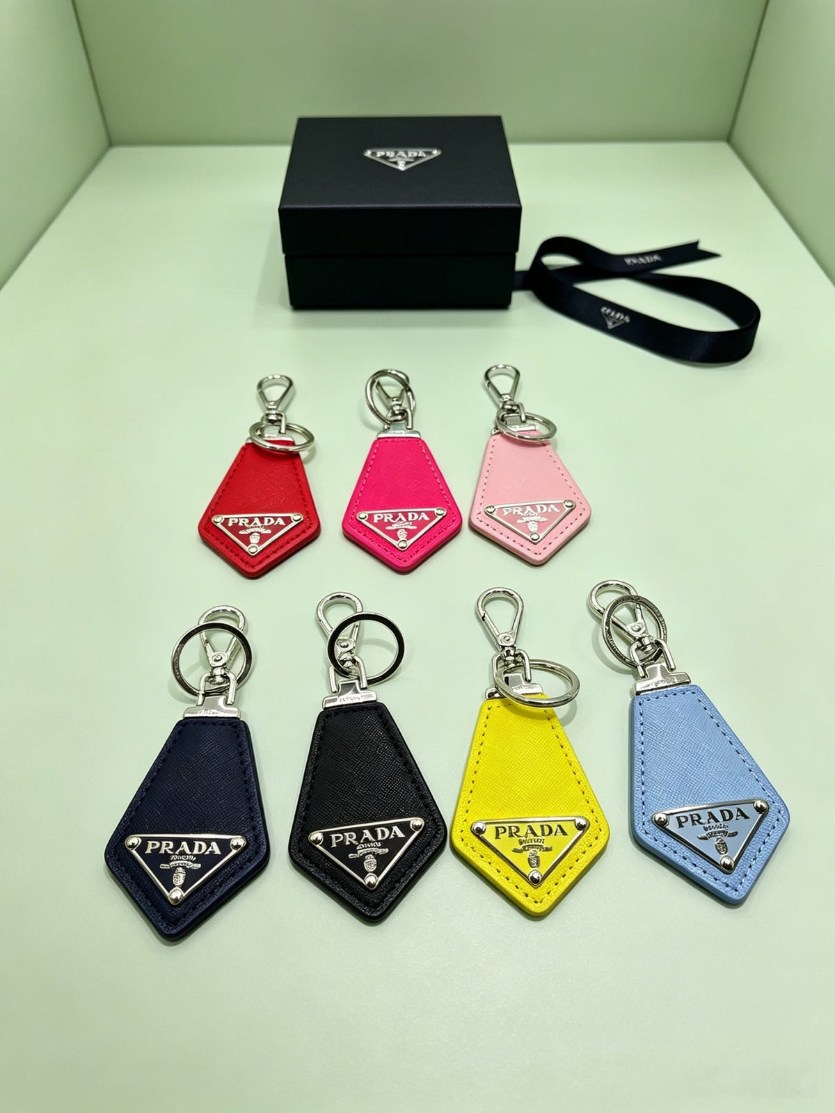Prada Saffiano Tie Shaped Charm