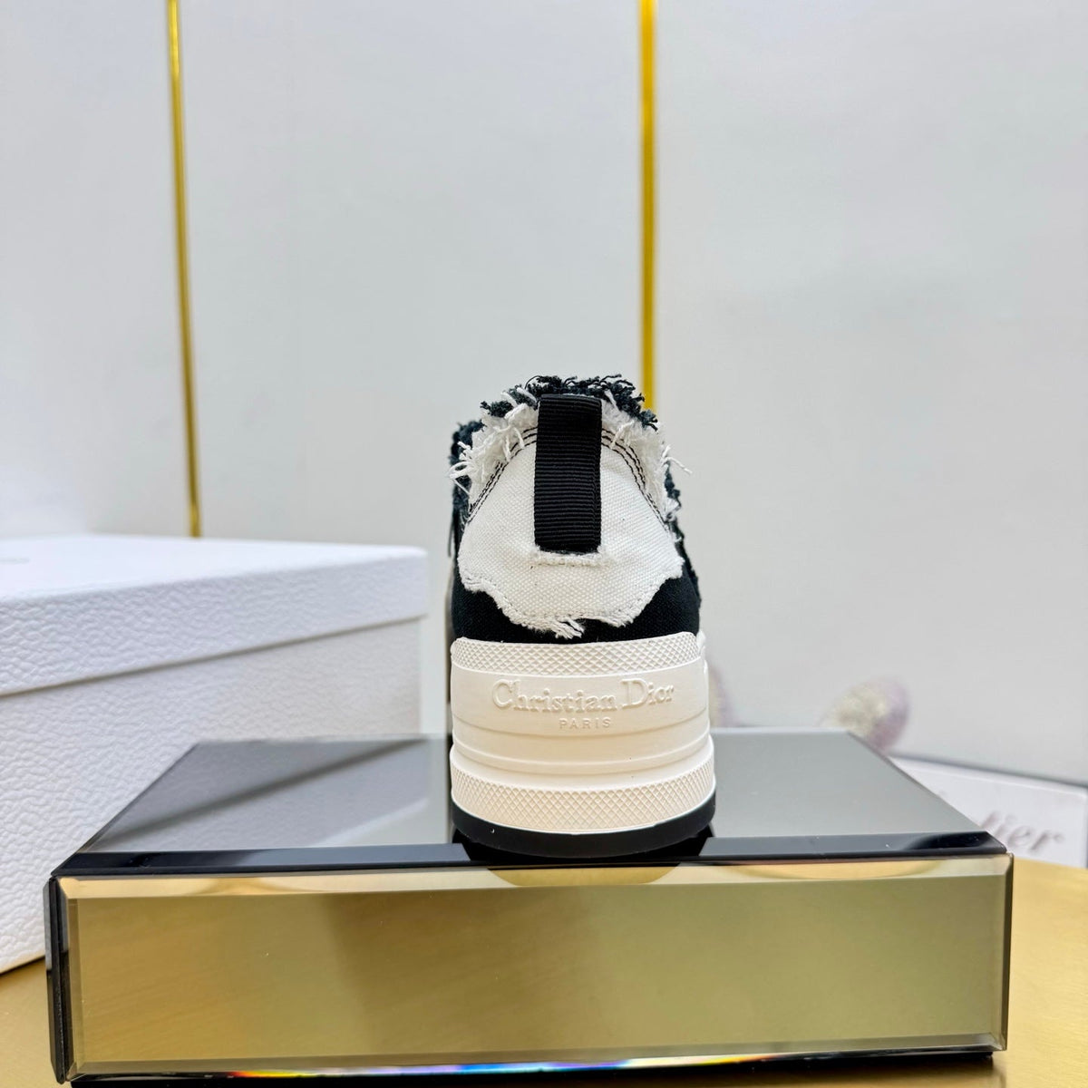 CD 26s Platform Sneaker 50mm Black Canvas 472915