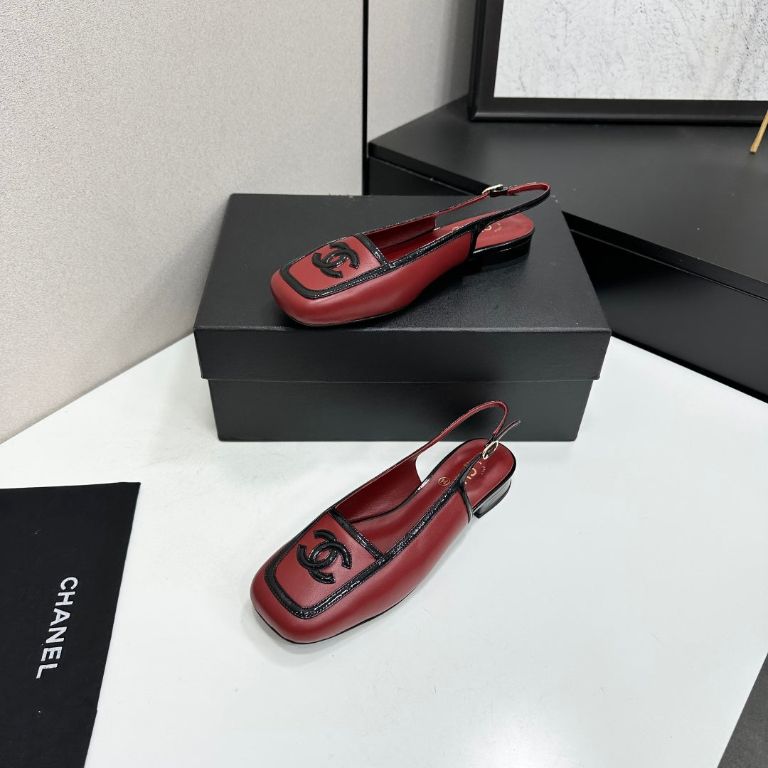 CC 26S Slip-Ons in Red Mix Black Tweed and Patent Calfskin (Copy)