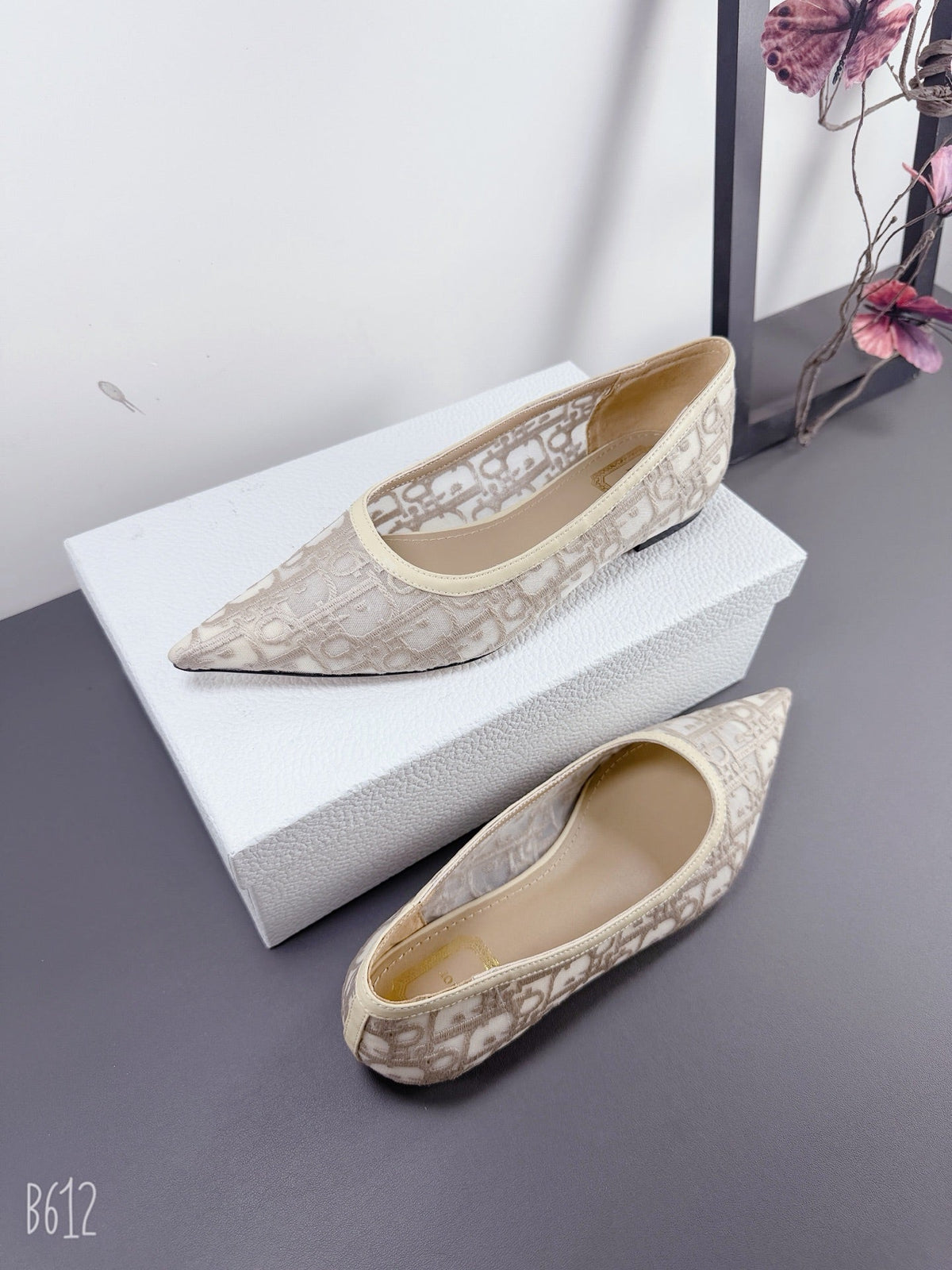 CD 2026 Cruise Ballet Flats Patent Calfskin 157650