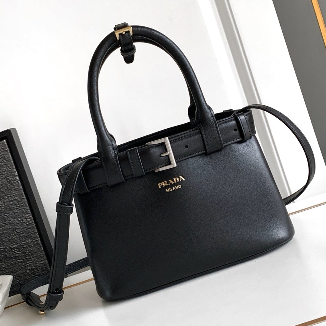 Prada 2026 Buckle Small Bag 22cm Leather