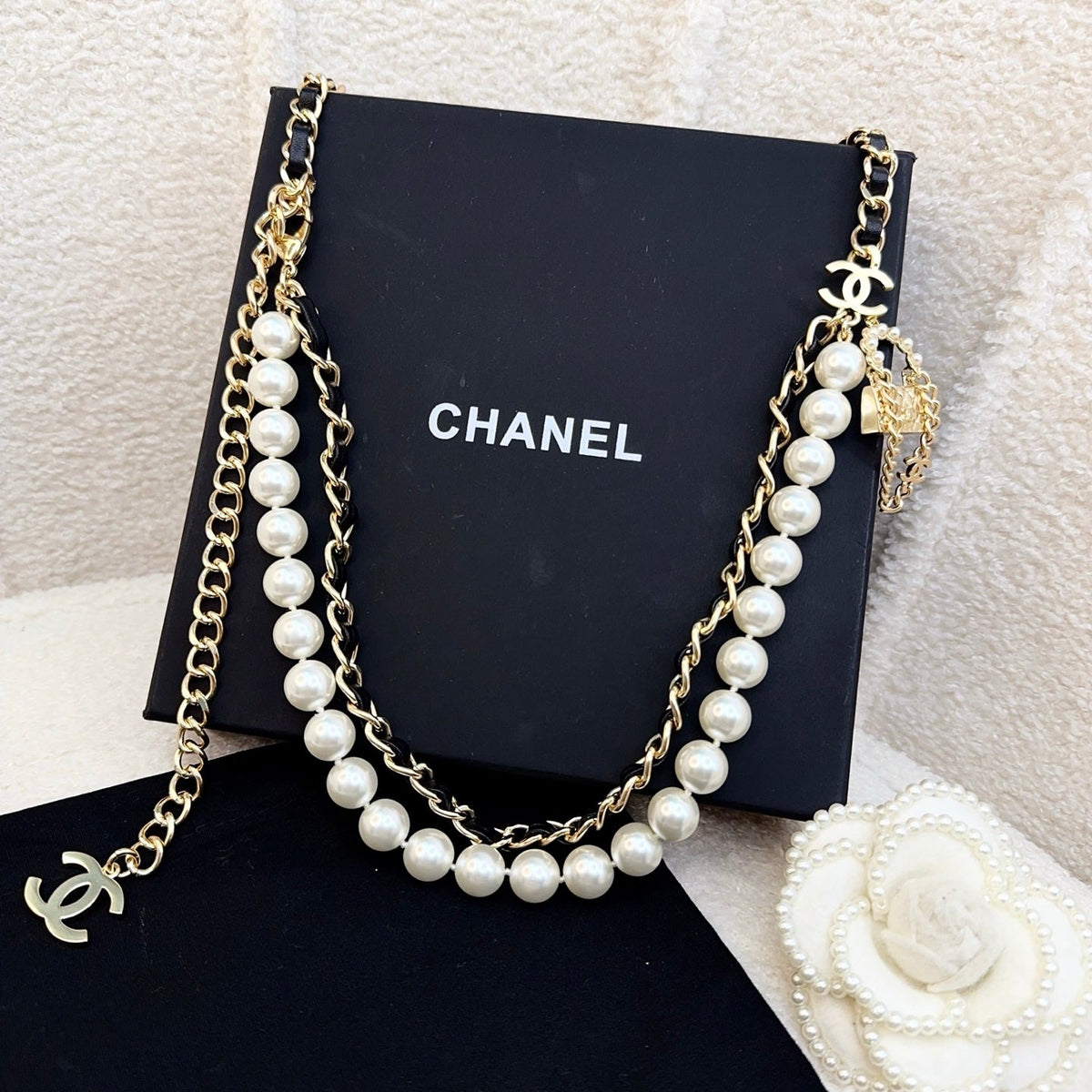 Chanel 2026 Bag Charm Pearl Waist Chain Belt Gold-Hardware 217219