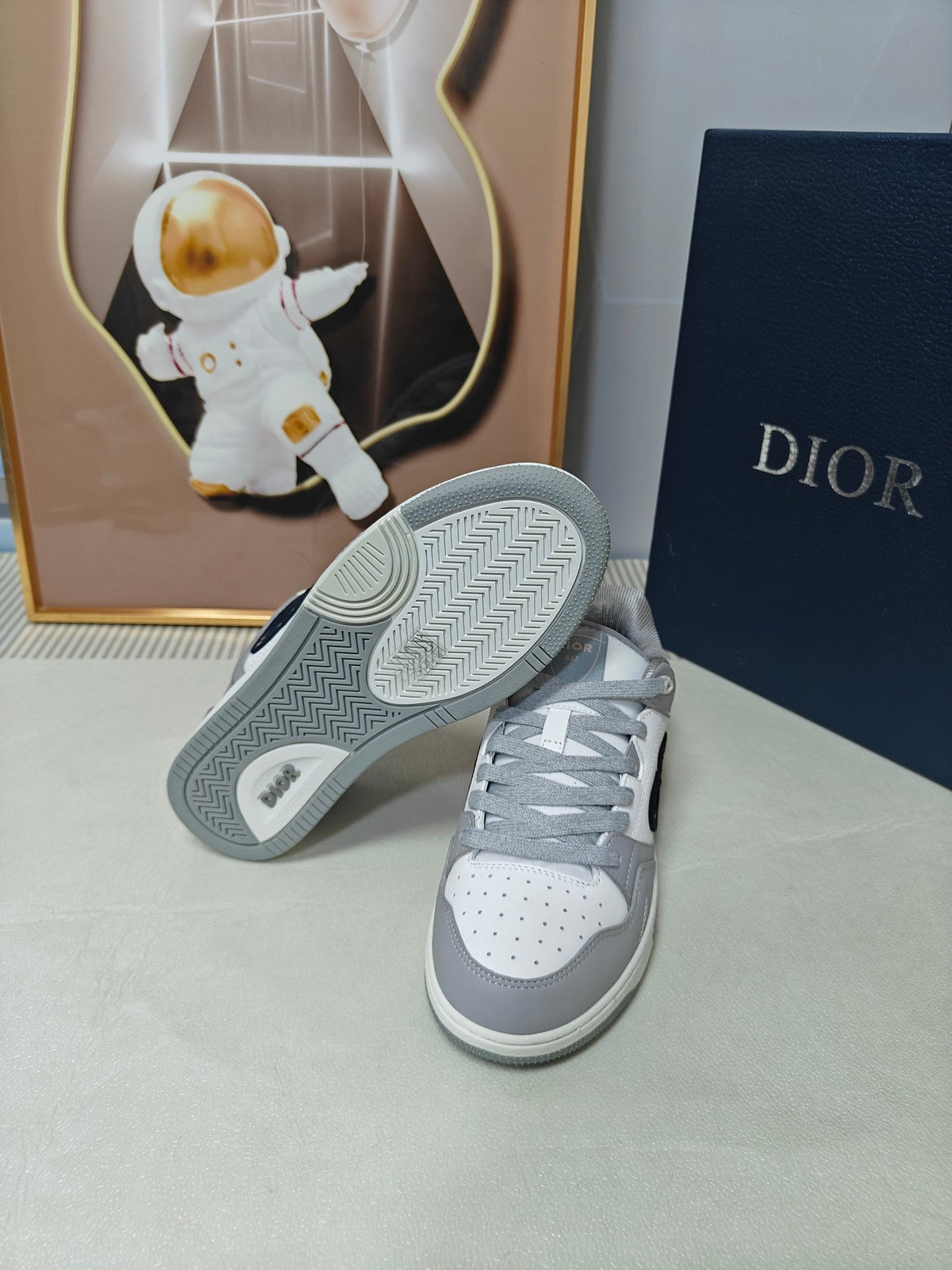 CD 26s Low Top Sneaker White Light Grey Calfskin 731942