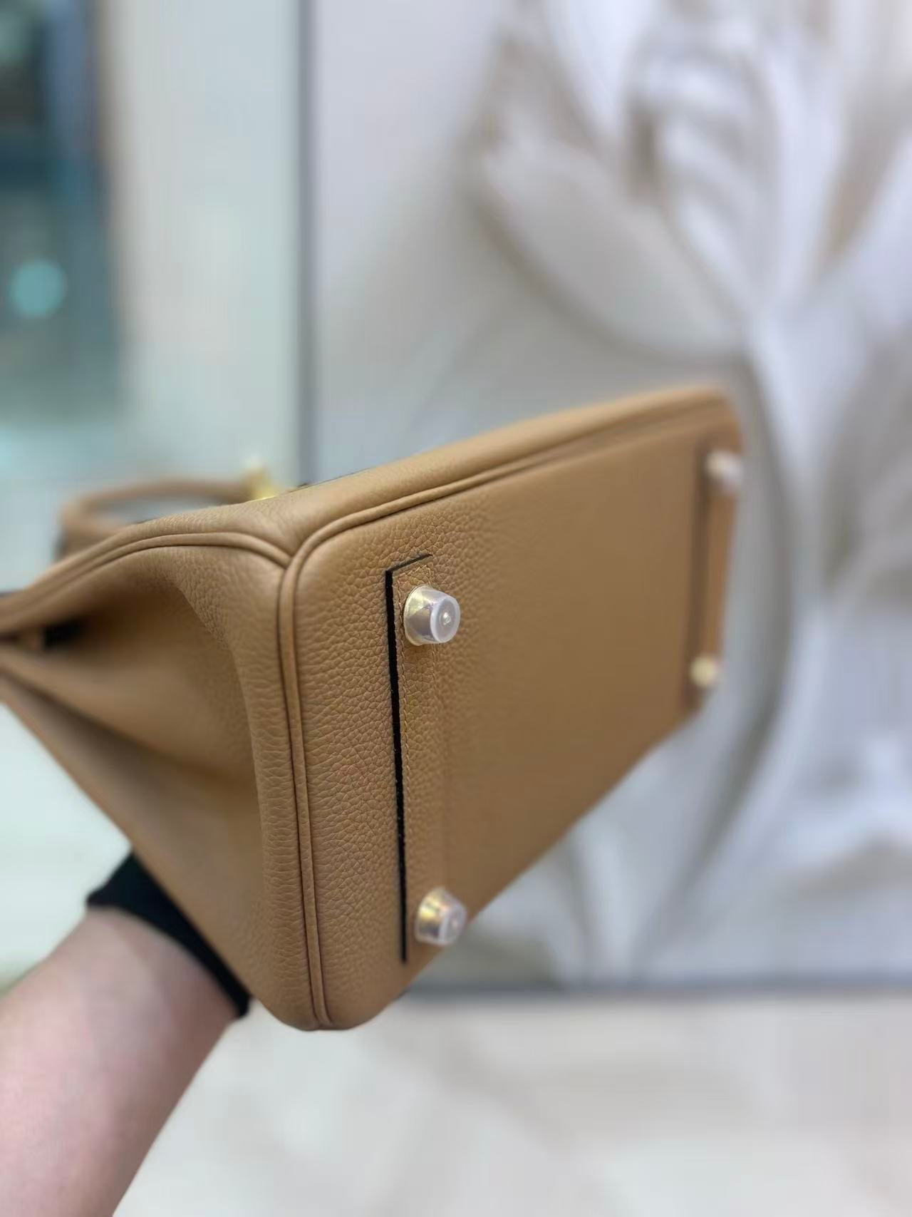 HM Birkin Bag 30cm Beige Togo Leather GHW