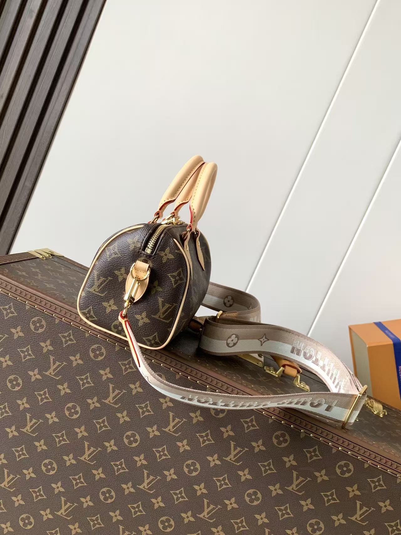 LV Speedy Bandoulière 20cm Brown Monogram Canvas GHW