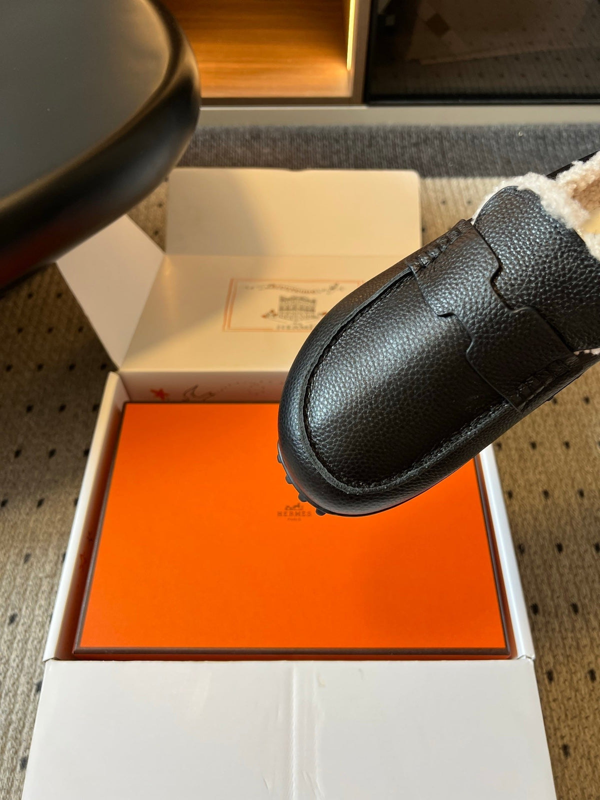 HM 26S Destin Mules Black Calfskin