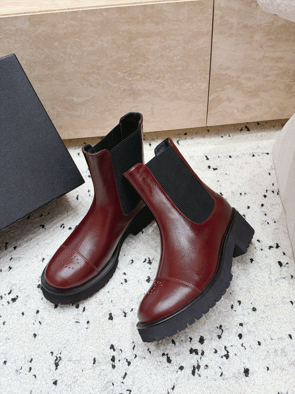 CC Dr. Martens-Style Chelsea Ankle Boots Leather 180275