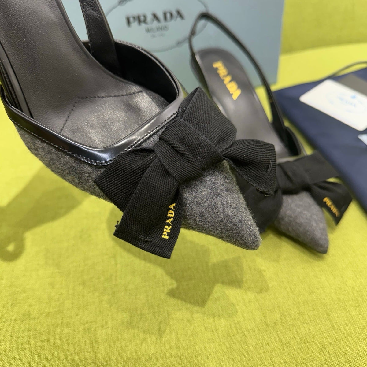 Prad 2026 Bow Detail Slingback 75mm Fabric 148635