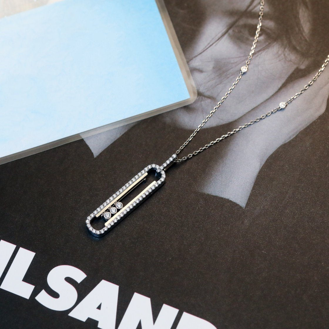Messika Move 10th PM Silver Diamond Necklace