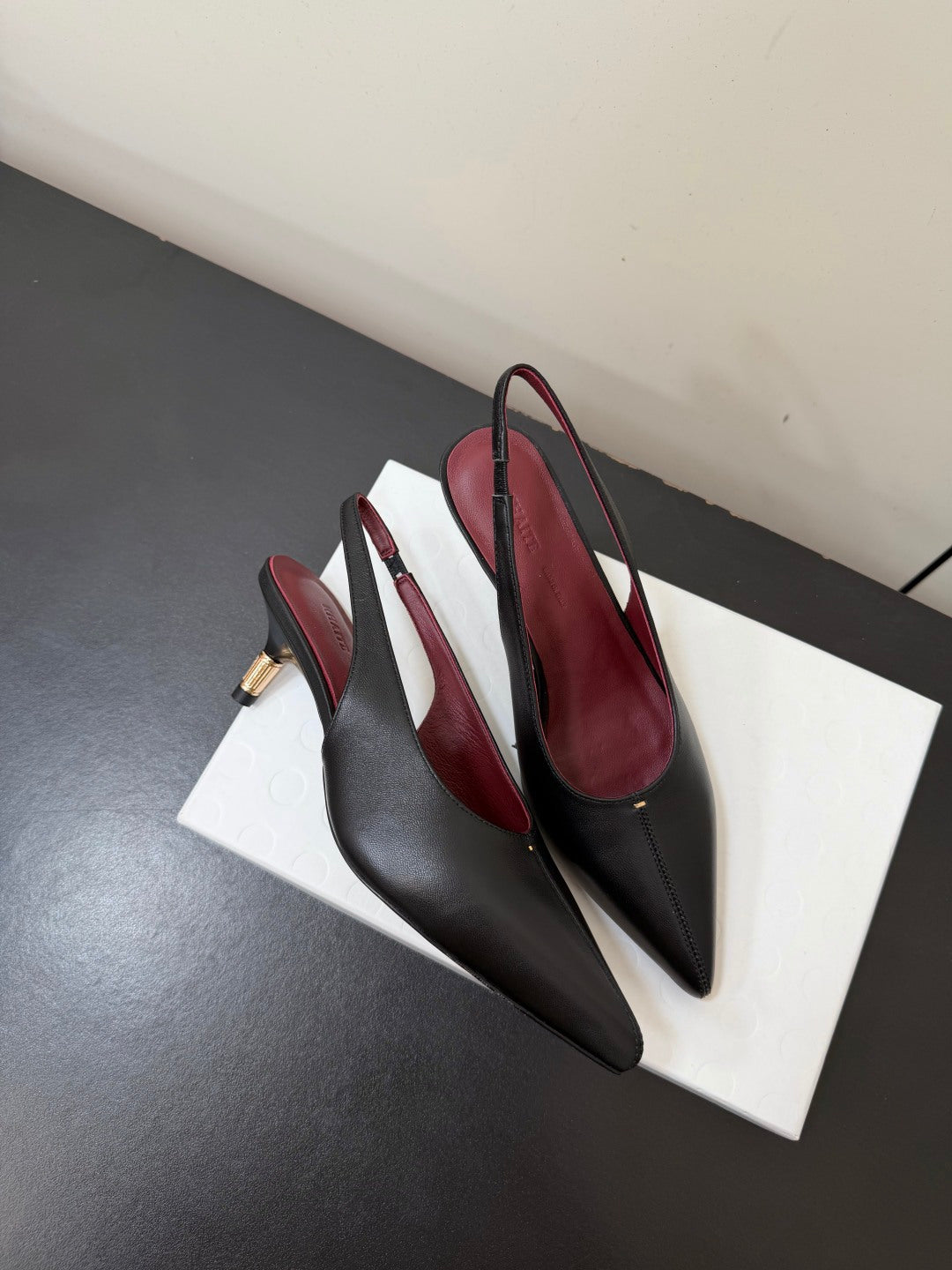 Khaite 26s Bella Pumps 5.5cm Black Leather 909459
