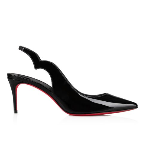 CL Hot Chick Sling 70 Mm Sling Back Pumps Patent Leather Black