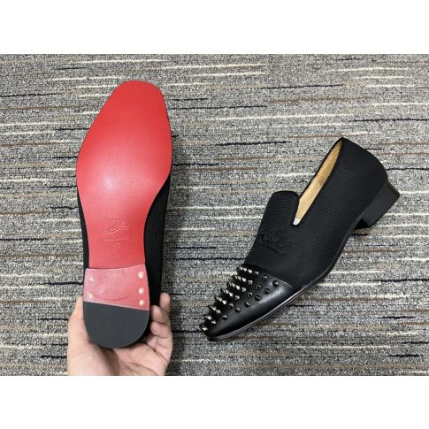 CL Navy Spooky Loafers Calf Leather and Fabric Black