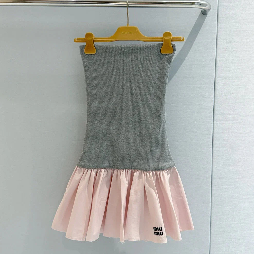 Miumiu 2026 Strapless Dress Cotton 444940