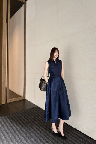 CD Vest Dress Blue Polyester 394945