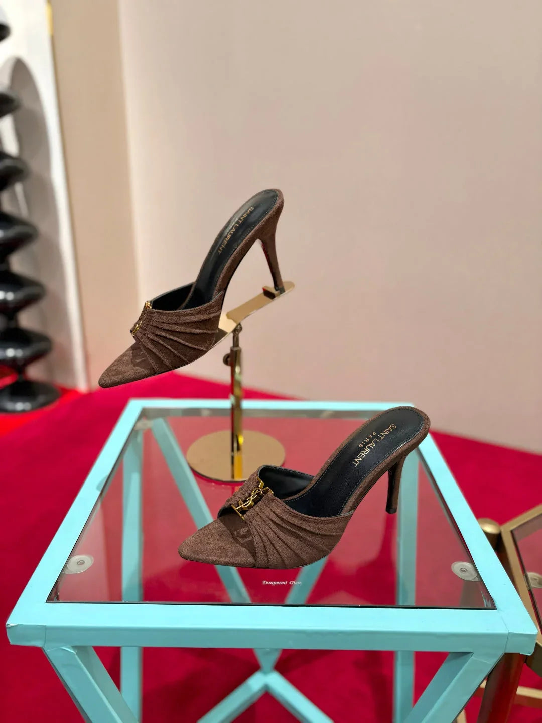 YSL 2026 Sandal 10cm Smooth Calfskin 925205