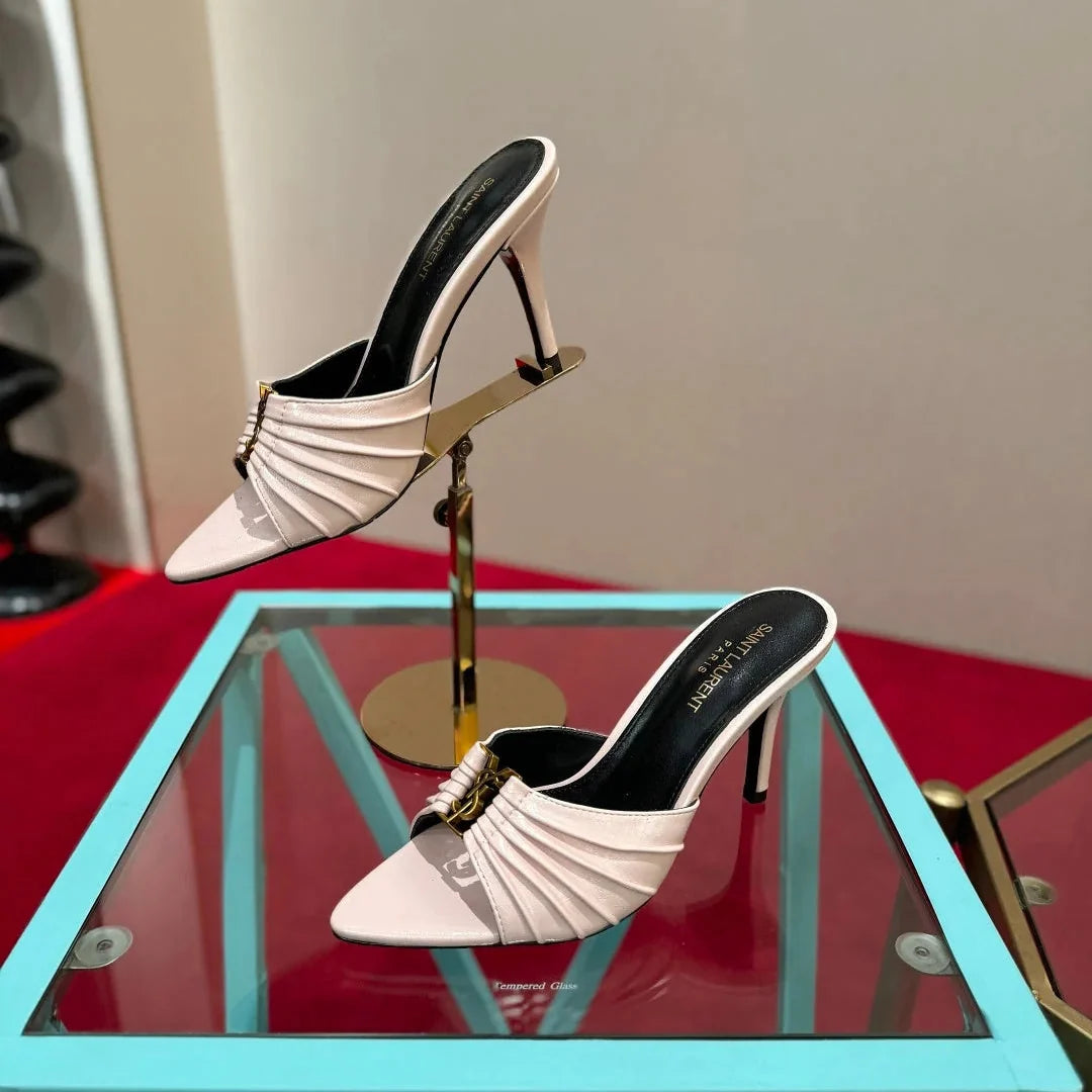 YSL 2026 Sandal 10cm Smooth Calfskin 925205