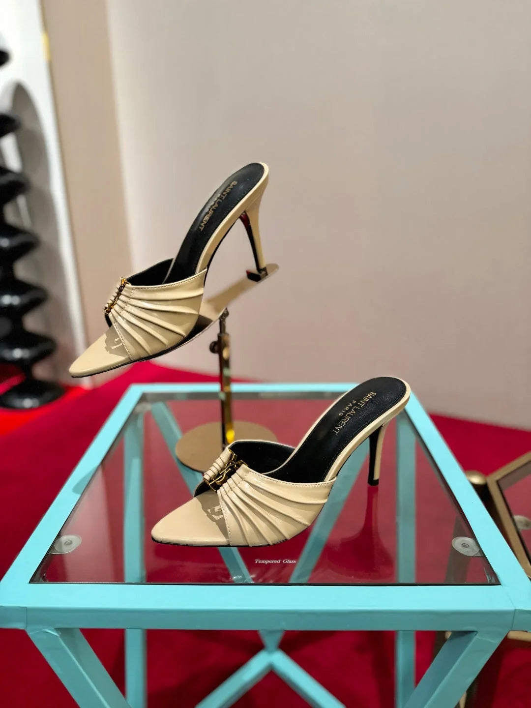 YSL 2026 Sandal 10cm Smooth Calfskin 925205