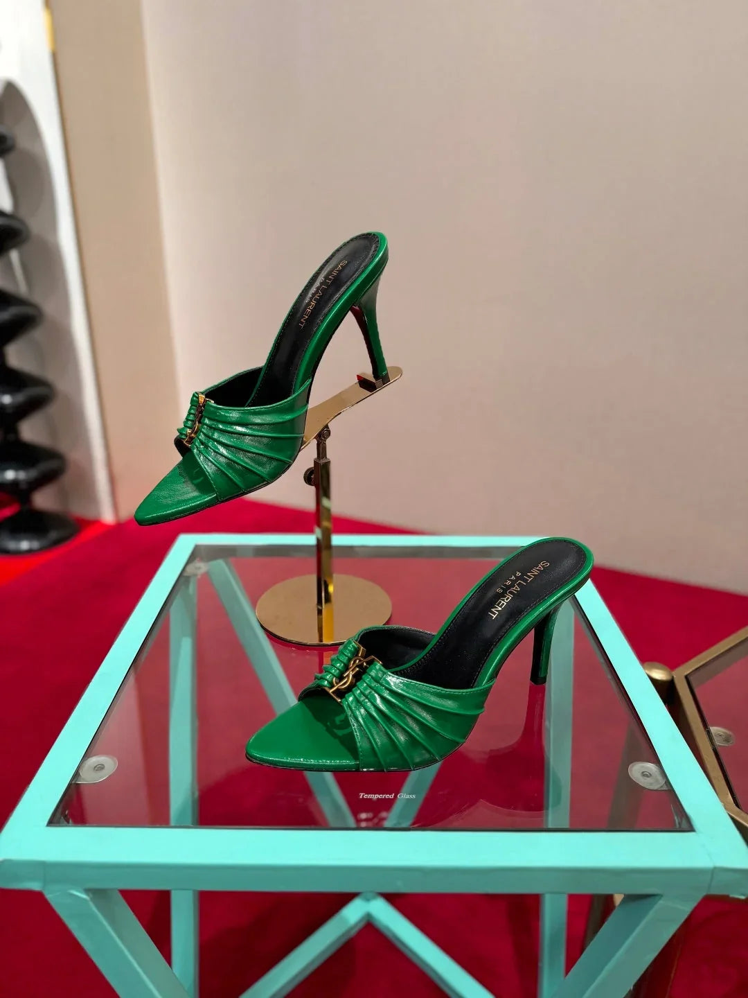 YSL 2026 Sandal 10cm Smooth Calfskin 925205