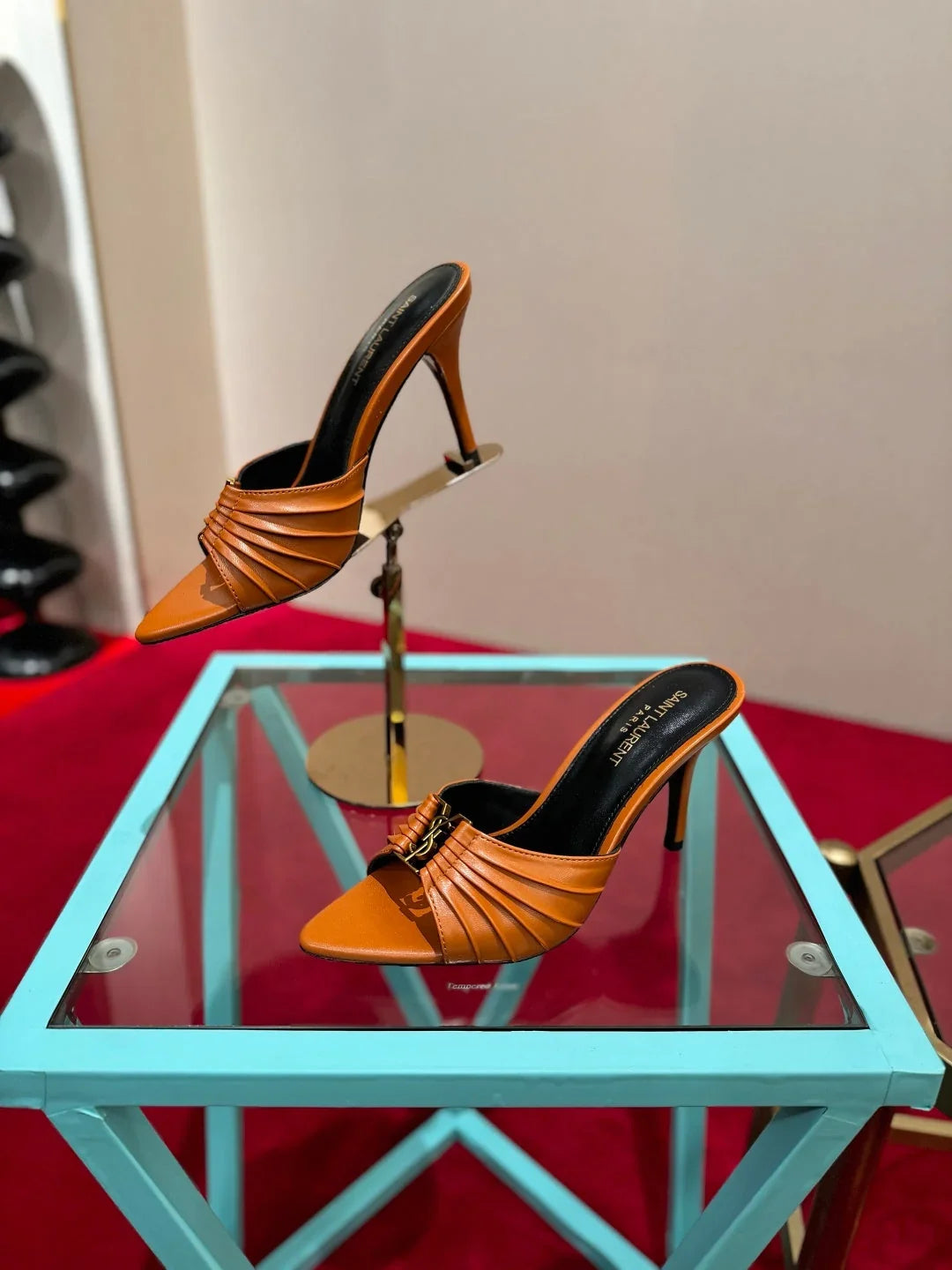 YSL 2026 Sandal 10cm Smooth Calfskin 925205